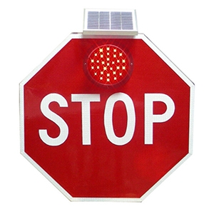 PL-STS202-B2 Светодиоден LED соларен пътен знак с един LED сигнал