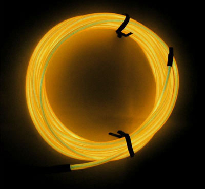 PLBG-ELW-5.0Y Електролуминесцентен кабел, жълт, Ф5.0